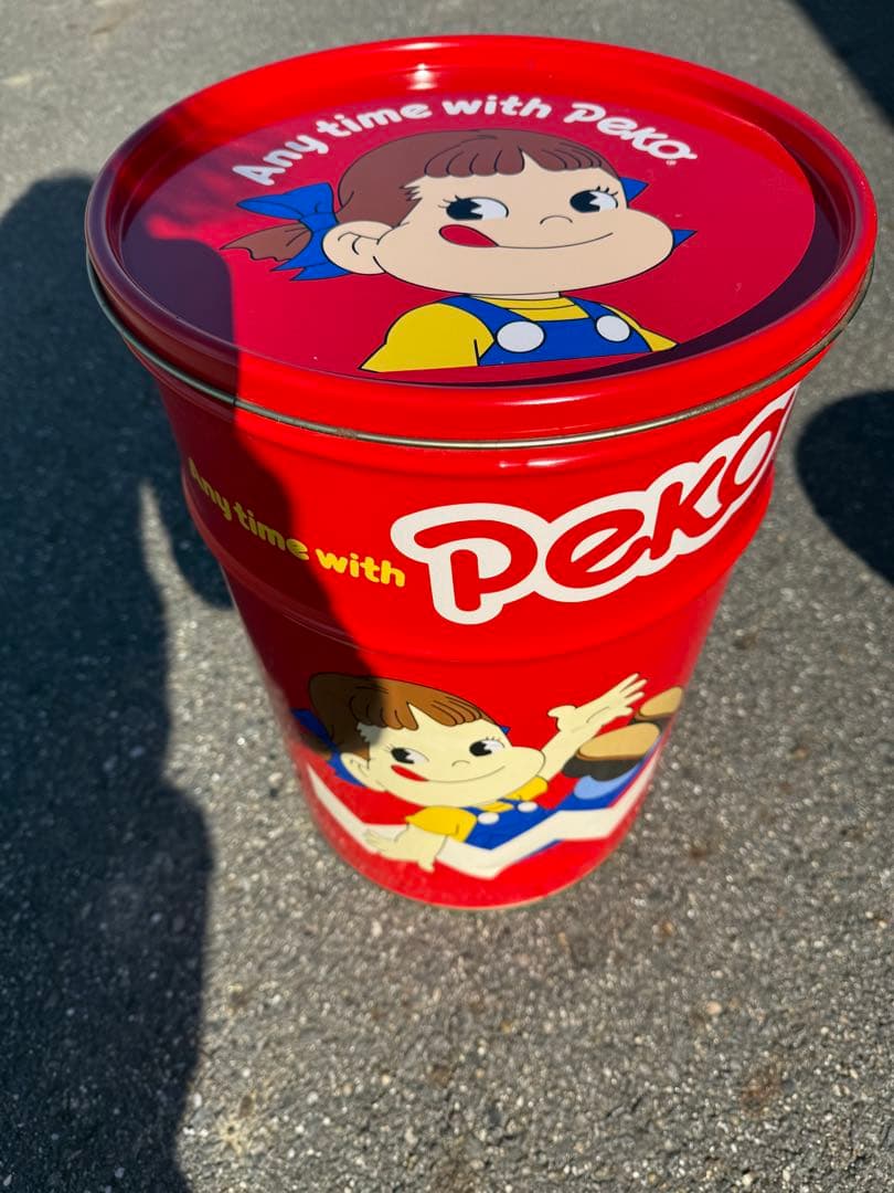 不二家ペコちゃんスツール(スチール)缶 2個まとめ売り