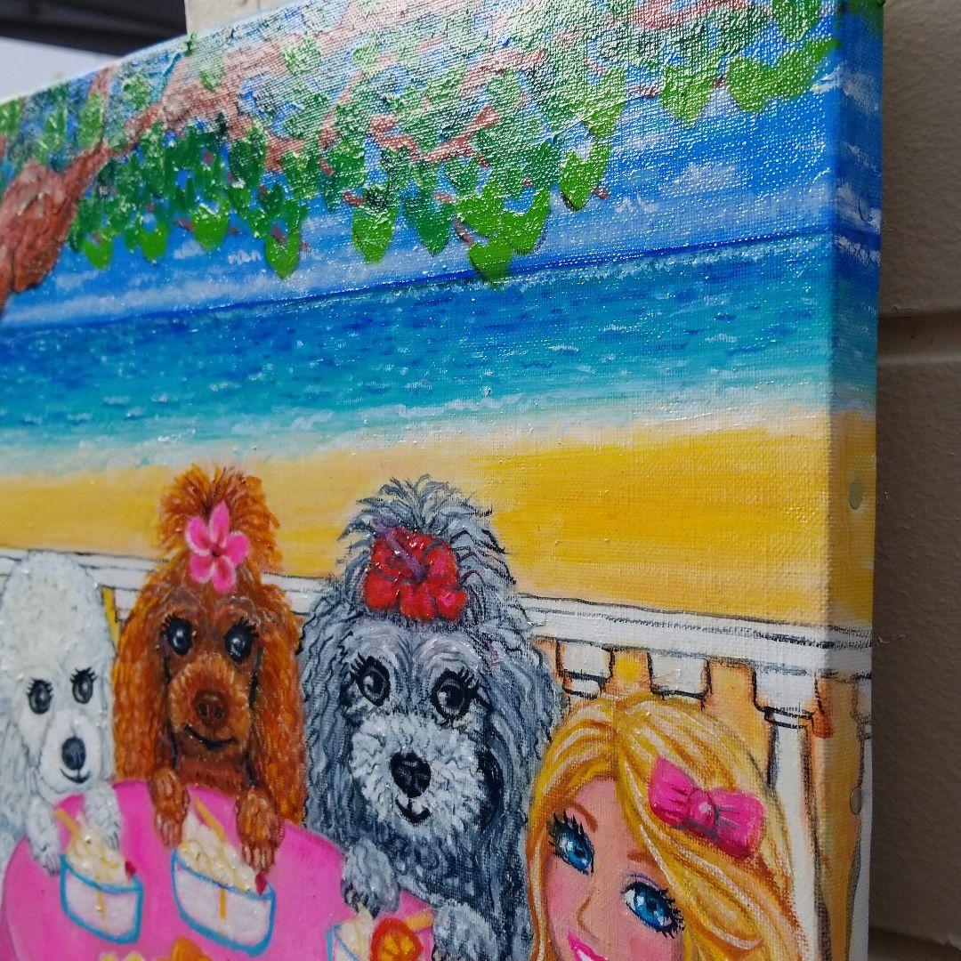 油絵　マミ　ハワイのハウツリーラナイCafeで