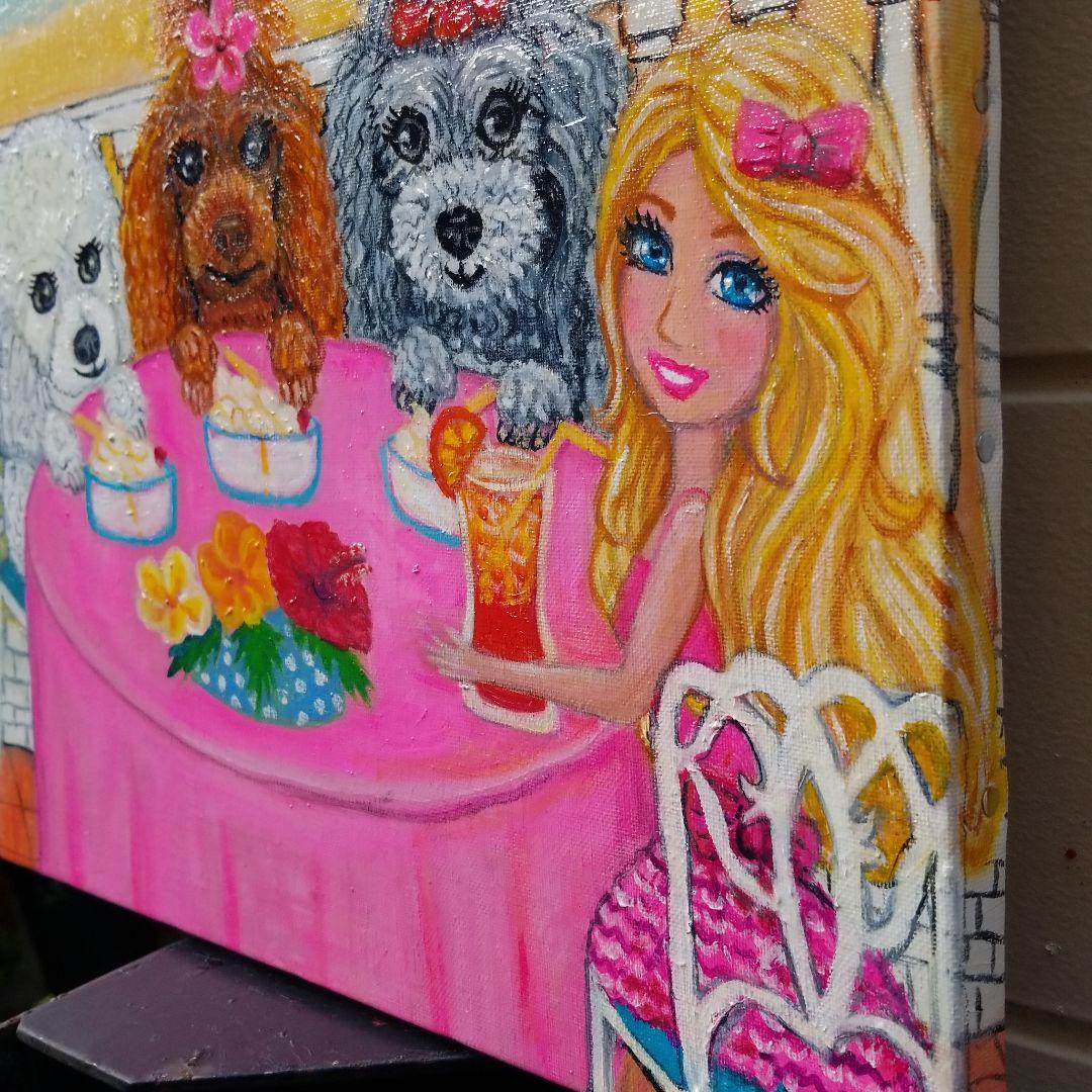 油絵　マミ　ハワイのハウツリーラナイCafeで