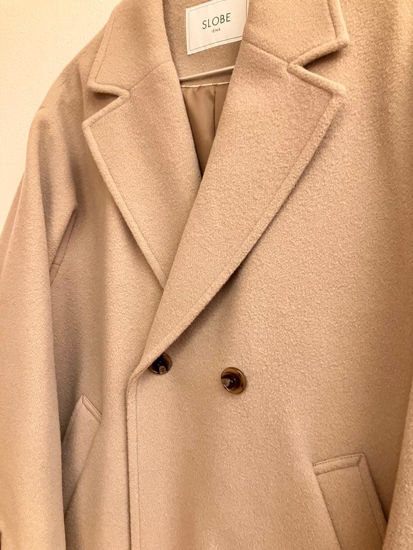 SLOBE IENA / ECO WOOL ダブルブレストコート36