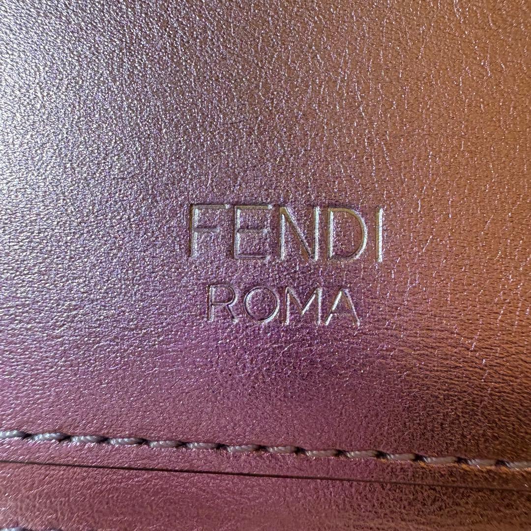 極美品 FENDI FFダイヤモンド フラグメントケース ラミネート 小銭入れ