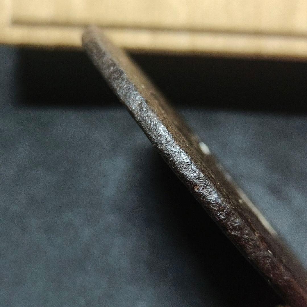 刀剣美術 日本刀鍔 尾張法安 山水文 江戸骨董 鉄地 無銘 コレクター放出珍品