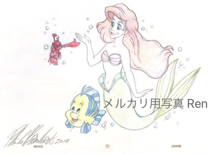 ディズニー リトルマーメイド 原画 ２枚セット