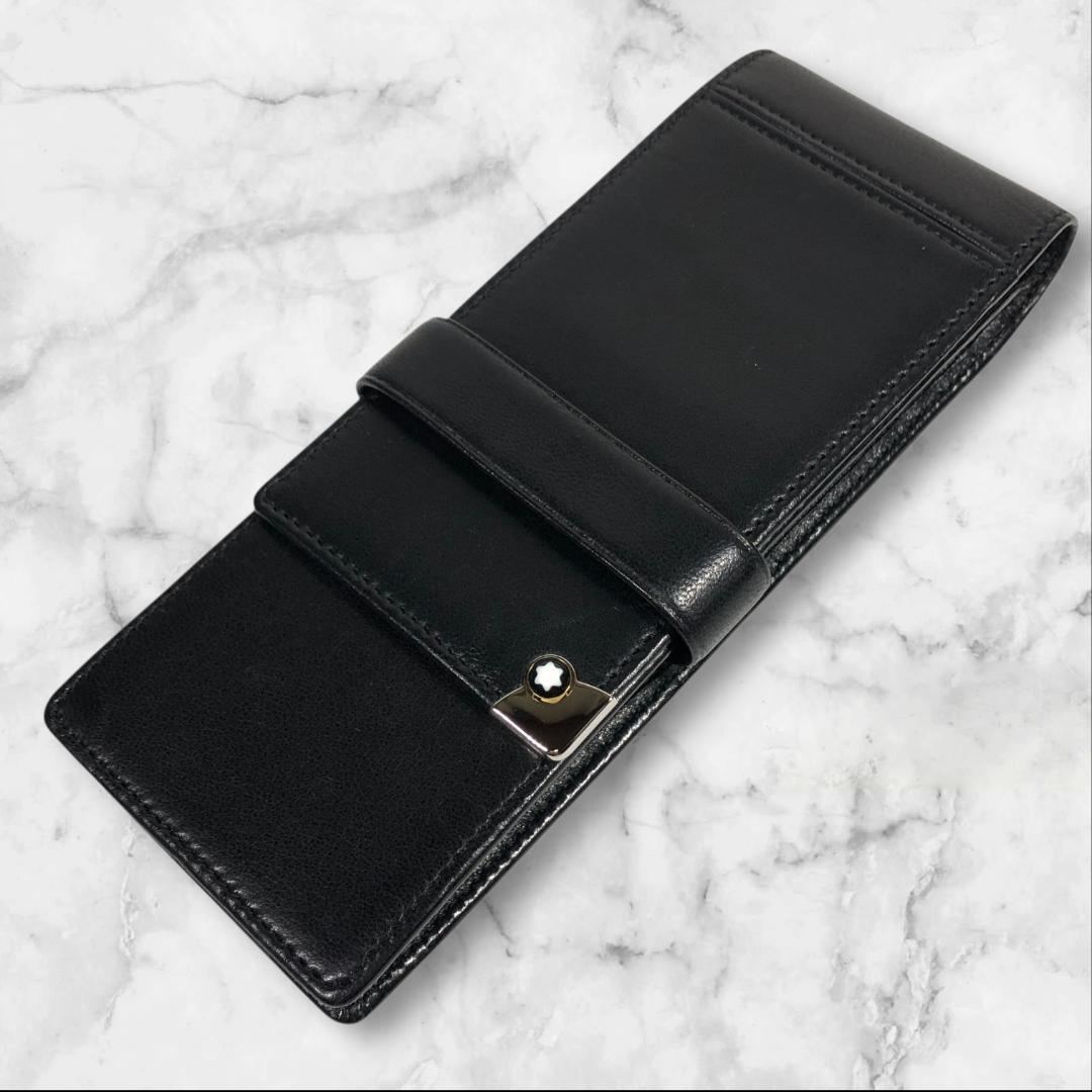 美品 モンブラン ペンケース マイスターシュティック ホワイトスター 3本用