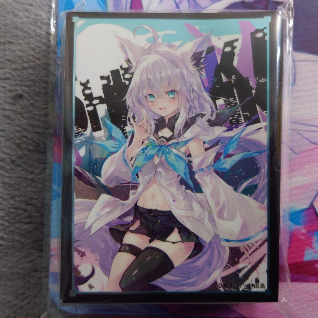 α1 ホロライブ ローマ字ネーム&初期衣装 白上フブキ スリーブ&プレイマット