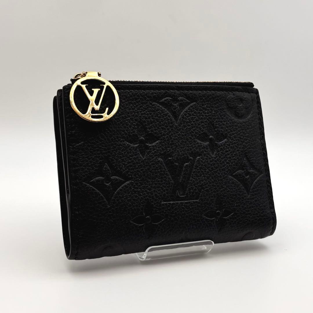 【美品】ルイヴィトン 財布 ポルトフォイユ リサ ノワール ブラック