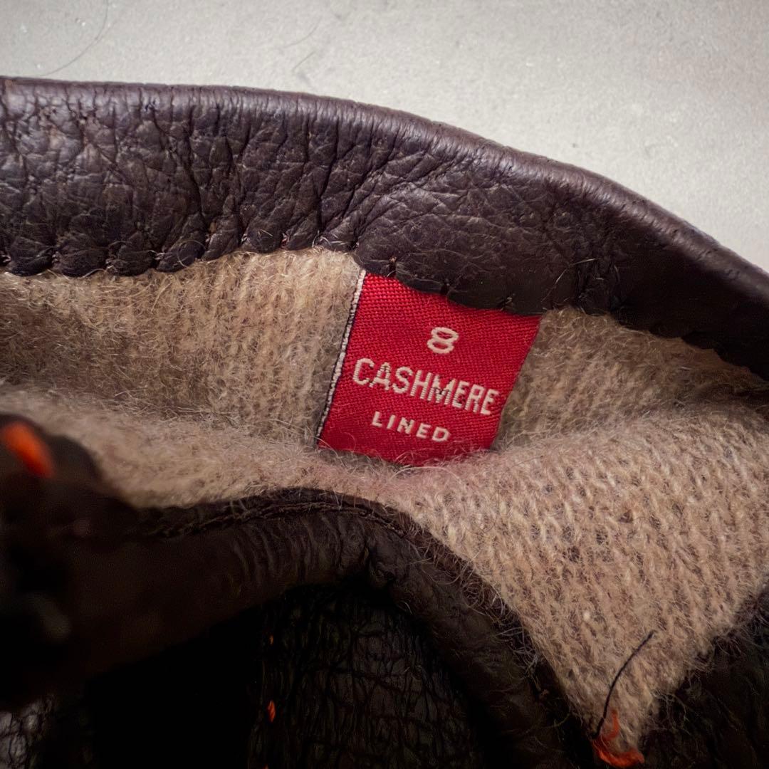 【美品】ペッカリー グローブ カシミヤ バイカラー カリデイ 8 Mサイズ 濃茶