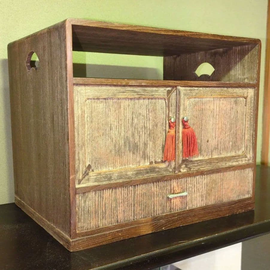 ★珍品★桐製 三味線用見台 箪笥 古箪笥 引出し箪笥 引出し棚 桐箪笥