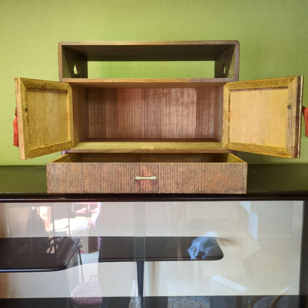 ★珍品★桐製 三味線用見台 箪笥 古箪笥 引出し箪笥 引出し棚 桐箪笥