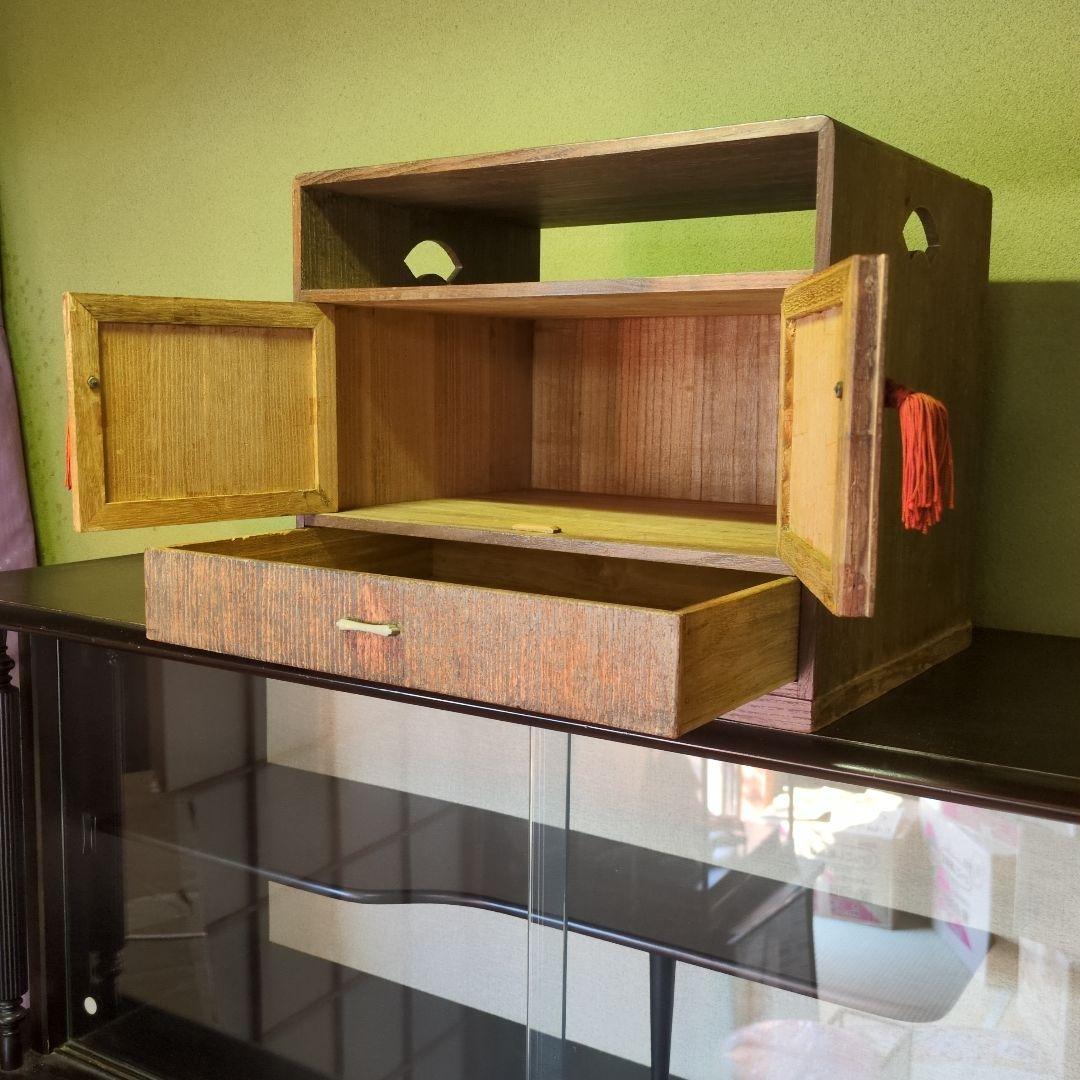 ★珍品★桐製 三味線用見台 箪笥 古箪笥 引出し箪笥 引出し棚 桐箪笥