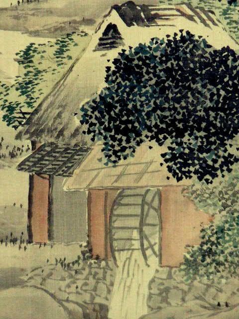 ♥掛軸　日本画　【 杏堂 】　山水画　掛け軸　骨董品