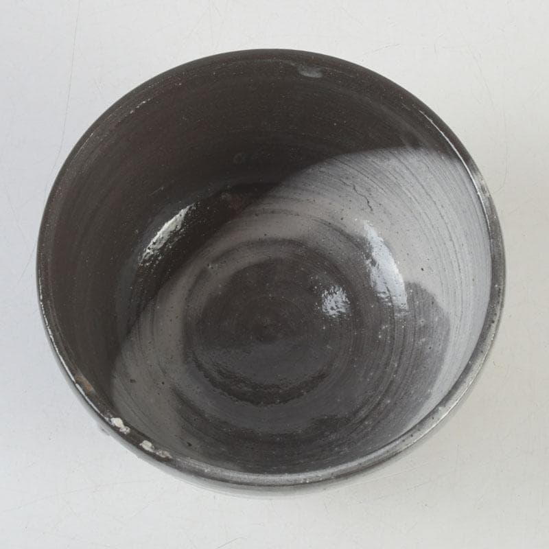 茶道具　出雲焼　十一代　長岡空権作　片身替　茶碗　共箱　V　9739