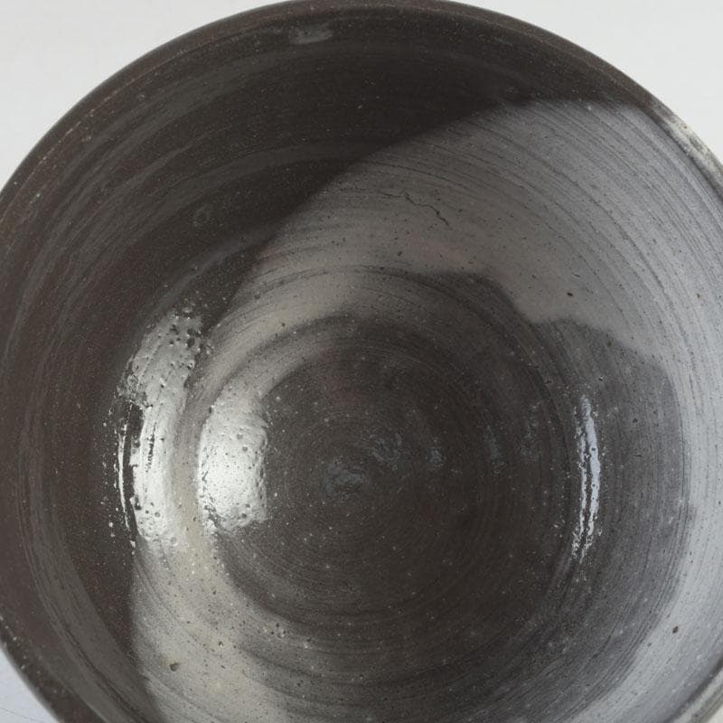 茶道具　出雲焼　十一代　長岡空権作　片身替　茶碗　共箱　V　9739