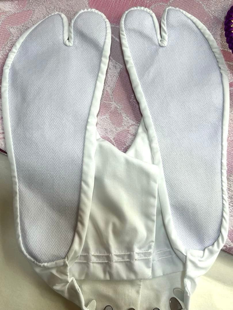 【美品】華やかな紫色の振袖　1度使用　足袋（未使用）