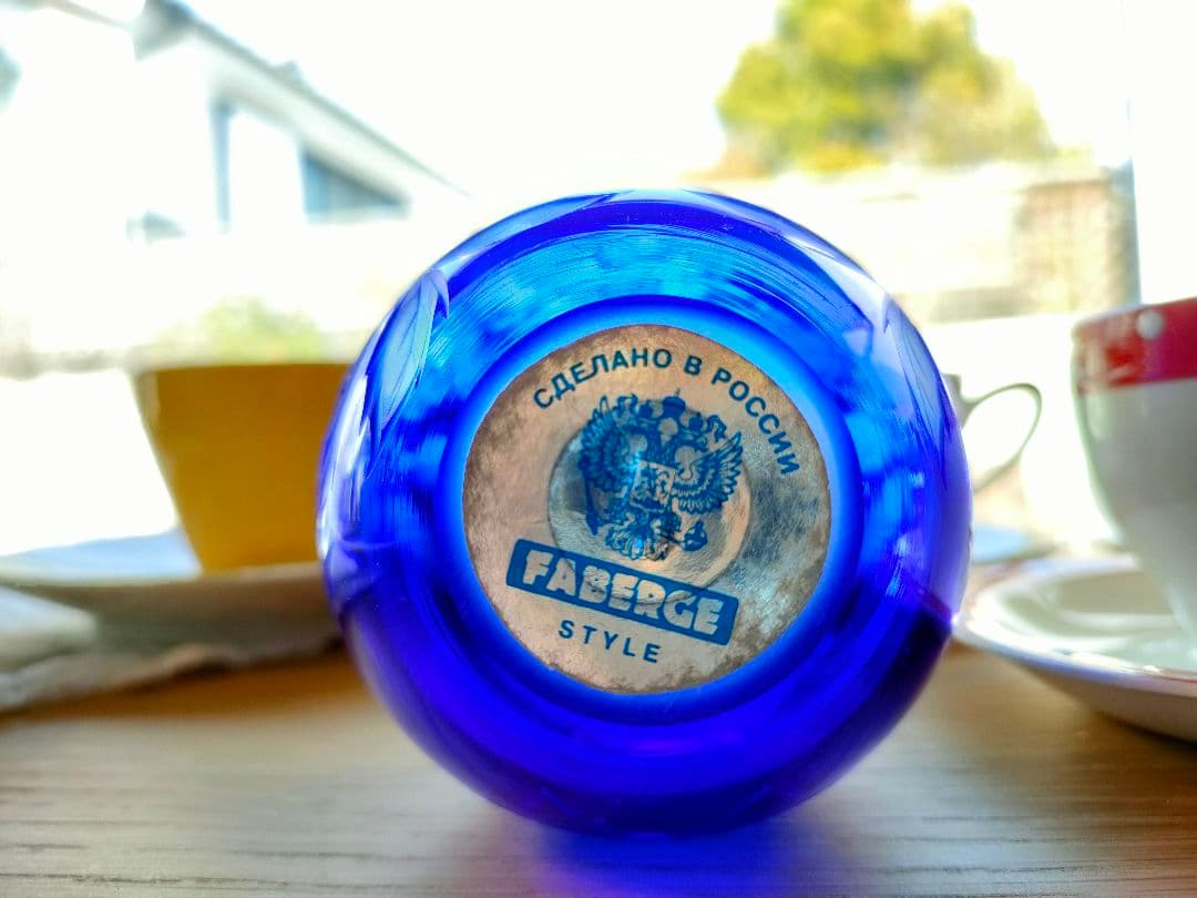 ロシア　faberge ファベルジェ　インペリアルクリスタルエッグ　カットガラス