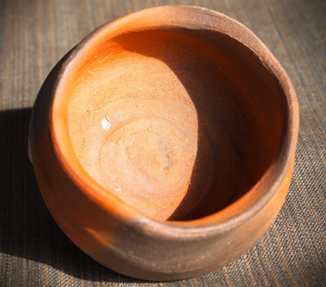 人気作家★中村和樹【師：中村真・中村六郎】★備前【窯変】ぐいのみＡＡ★共箱・布