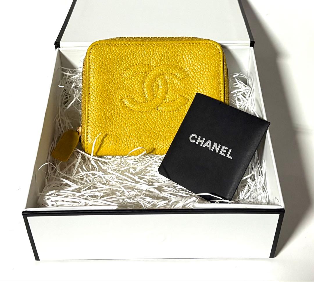 かおる！CHANELシャネル☆ケース イエローレザー ココマーク