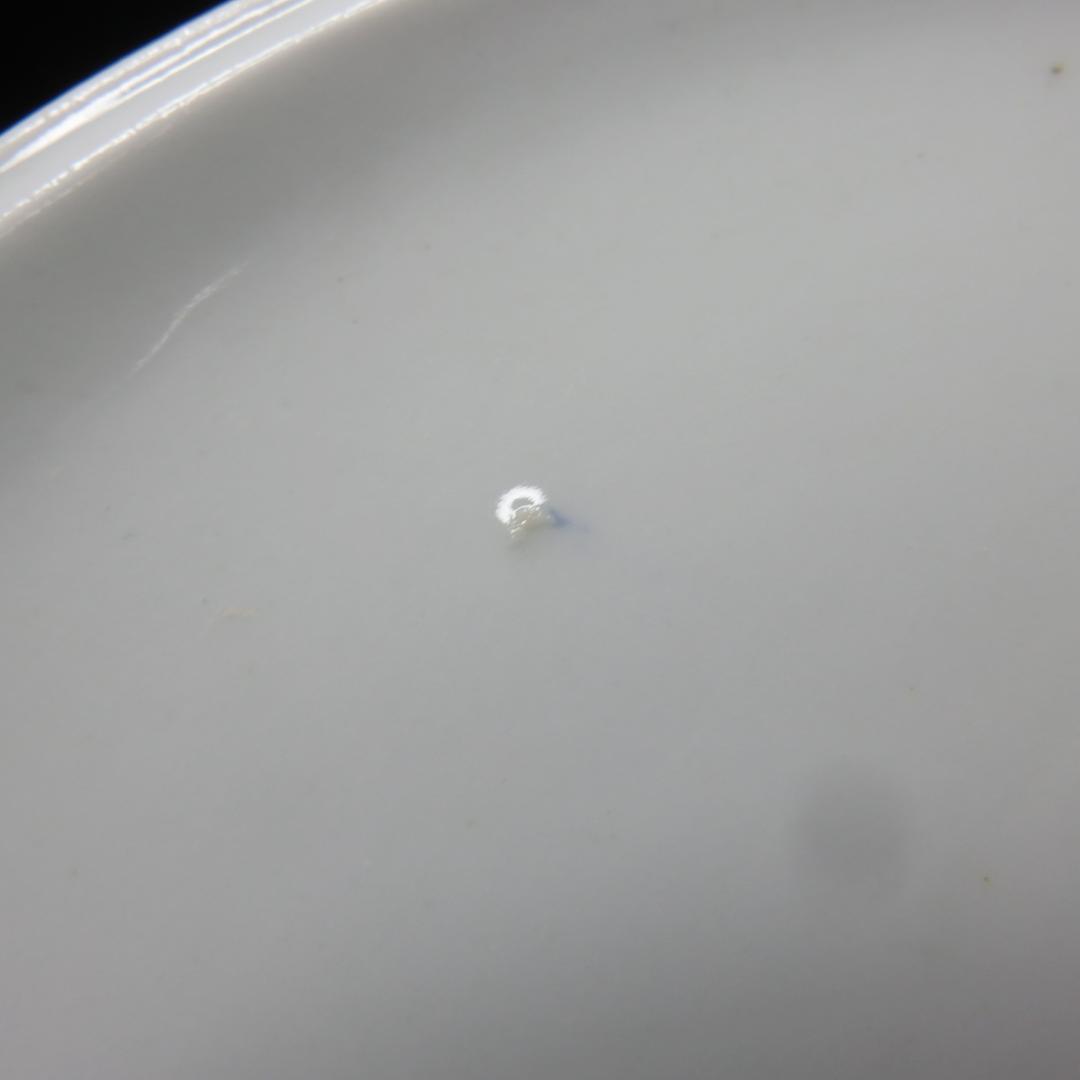 柿右衛門様式 小皿 3枚 古伊万里 染付 鳥 草花 角福