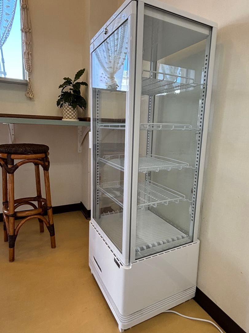 レマコム 4面ガラス　冷蔵ショーケース120L ホワイト