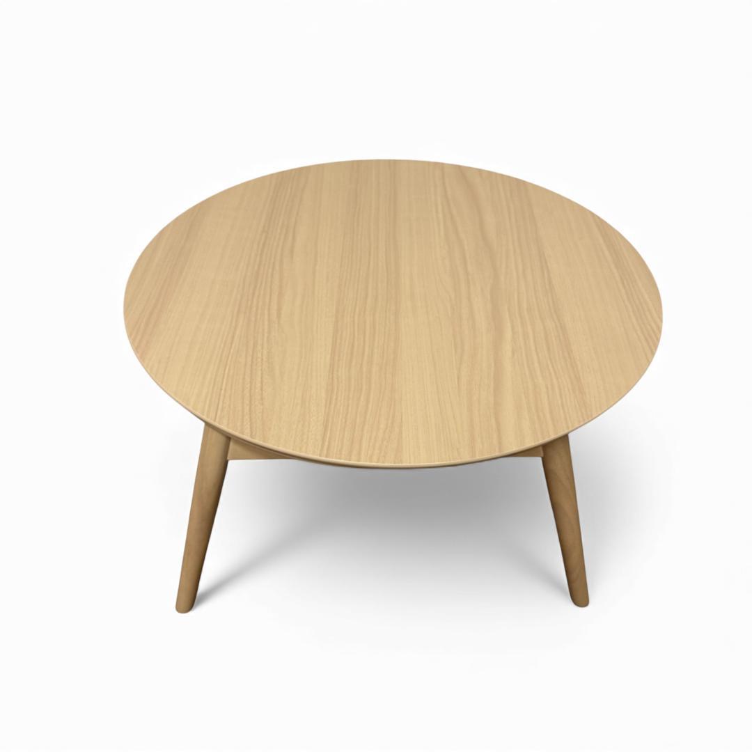 直径68cm【新品】折り畳み式　コンパクトな丸型こたつ 木目調 円卓こたつ