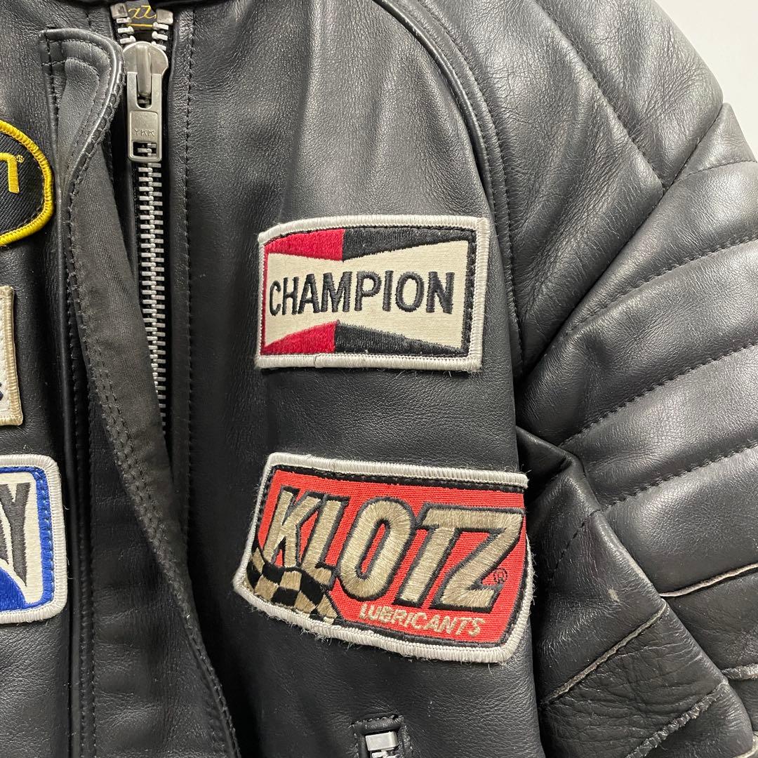 【U62】 訳あり VANSON バンソン レザージャケット 36 ワッペン