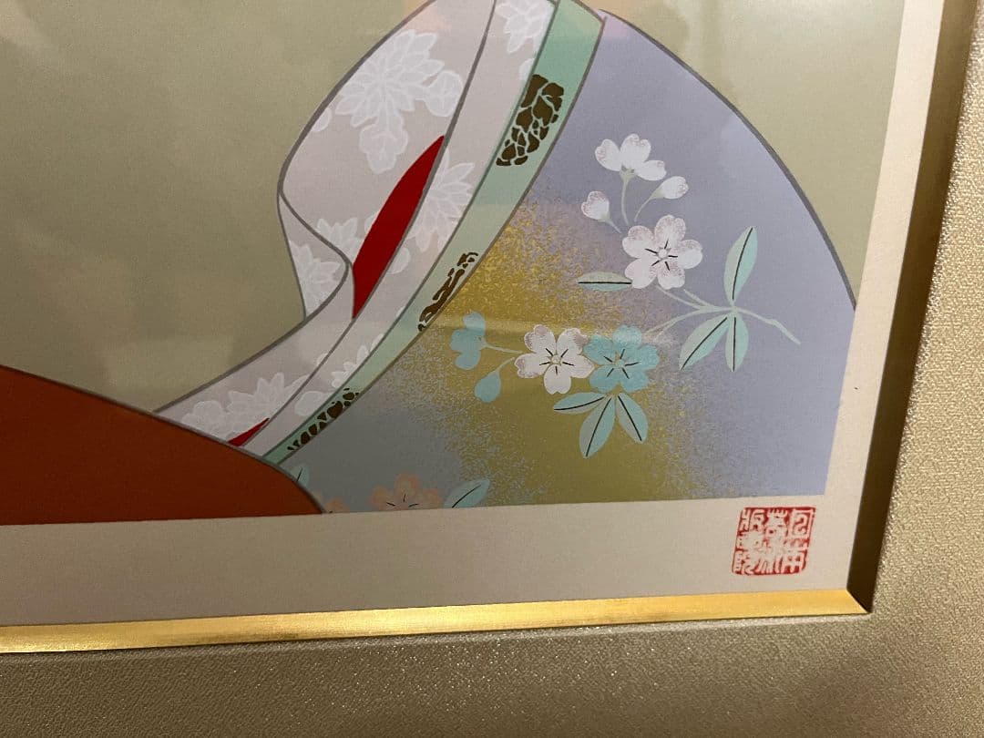 【中古美品】上村松園　鼓の音