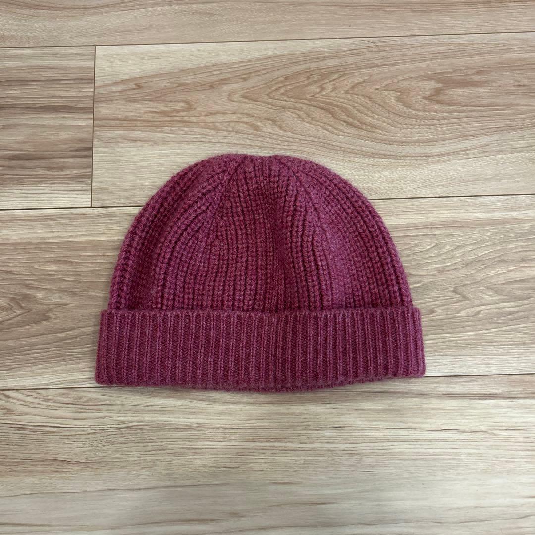 CELINE ピンク カシミアニット帽