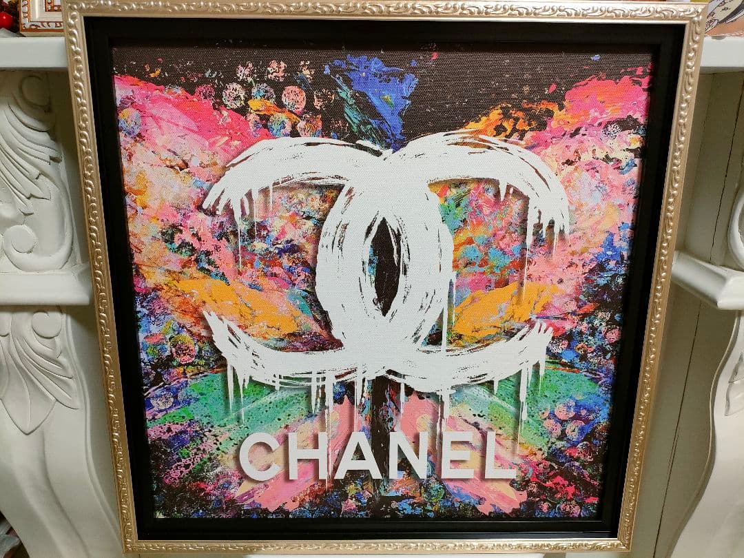 CHANEL バタフライ　オマージュ　ユーパワー　フレーム付き　シャネル　アート