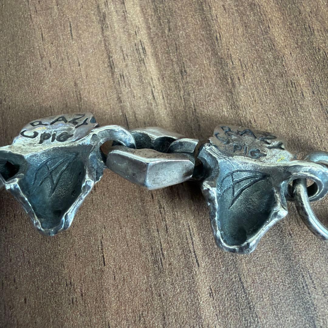 クレイジーピッグ　スカルリンクブレスレット