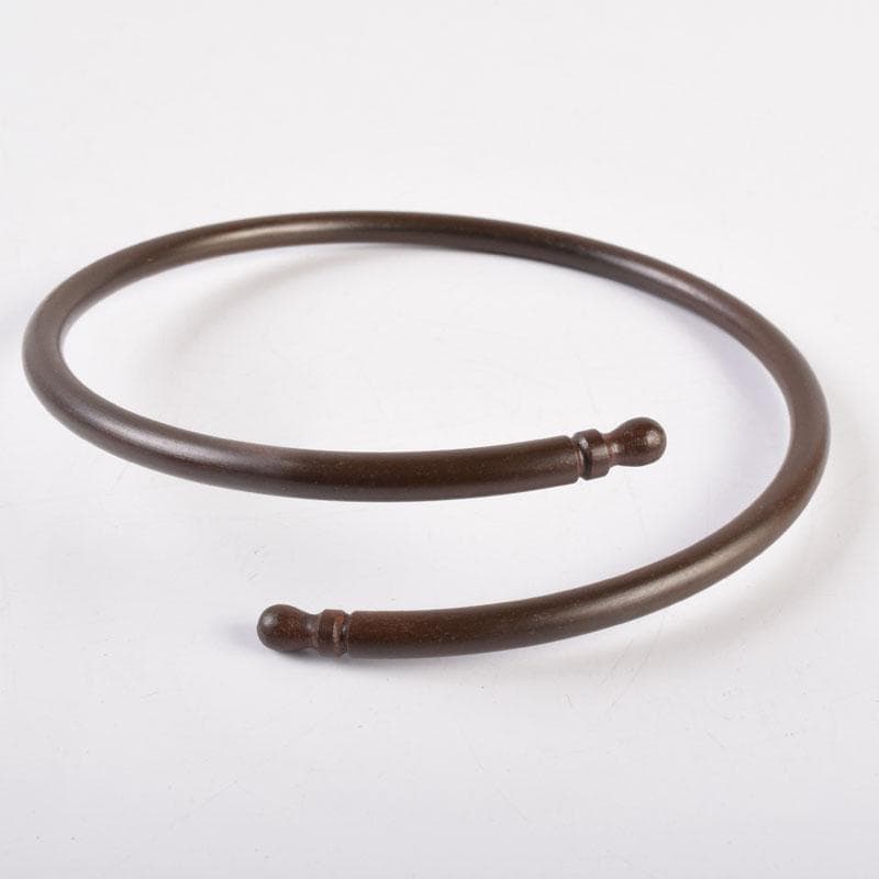 茶道具　御釜師　十三代宮崎寒雉造　釜環　丸環　一對　共箱　V　8470