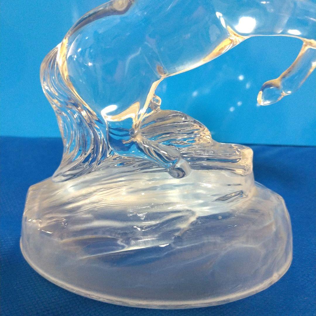 ガラス製 馬の彫刻 2体セット