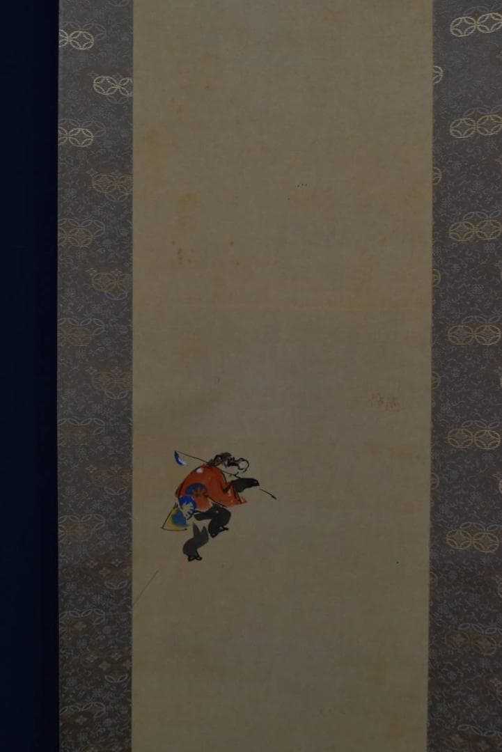 春涛/猿回し図/掛軸/名家伝来/AA-45