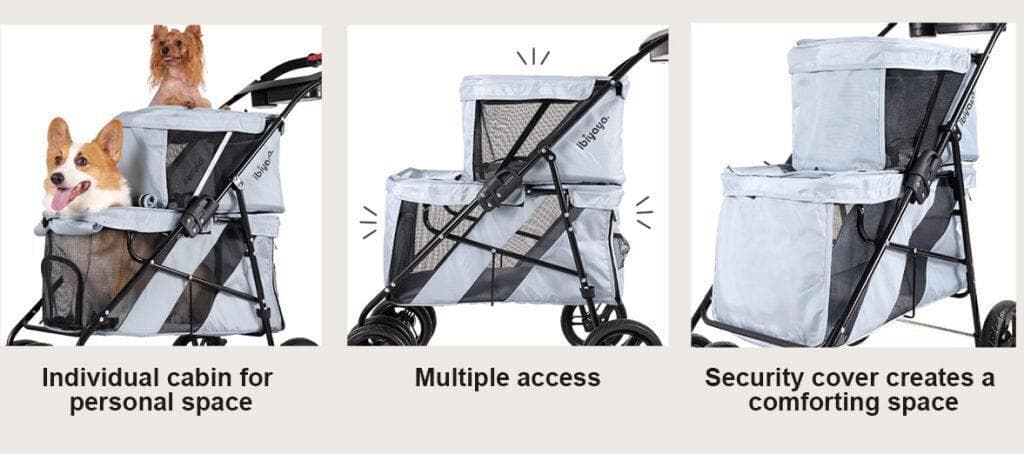 Ibiyaya　ペット用カート　ストローラー　FS1770-G　　【平行輸入品】