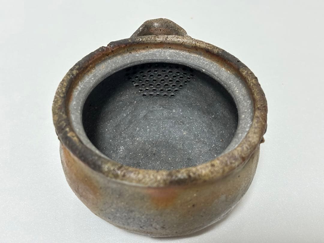 ⑯備前焼 宝瓶 登り窯 蟹 カニ かに 手びねり 急須