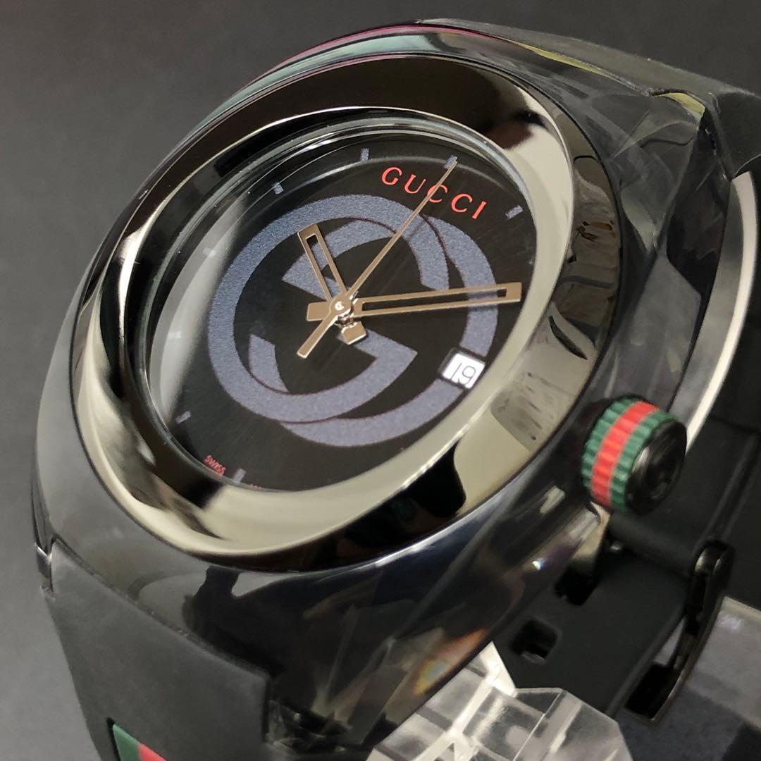 (C052309)GUCCI 137.1 腕時計 ラバーシェリーライン グッチ