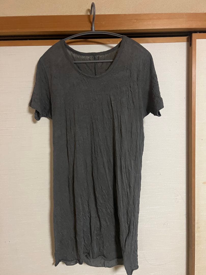 トップス PRY Craft Fabric Layered U-neck T-shirt
