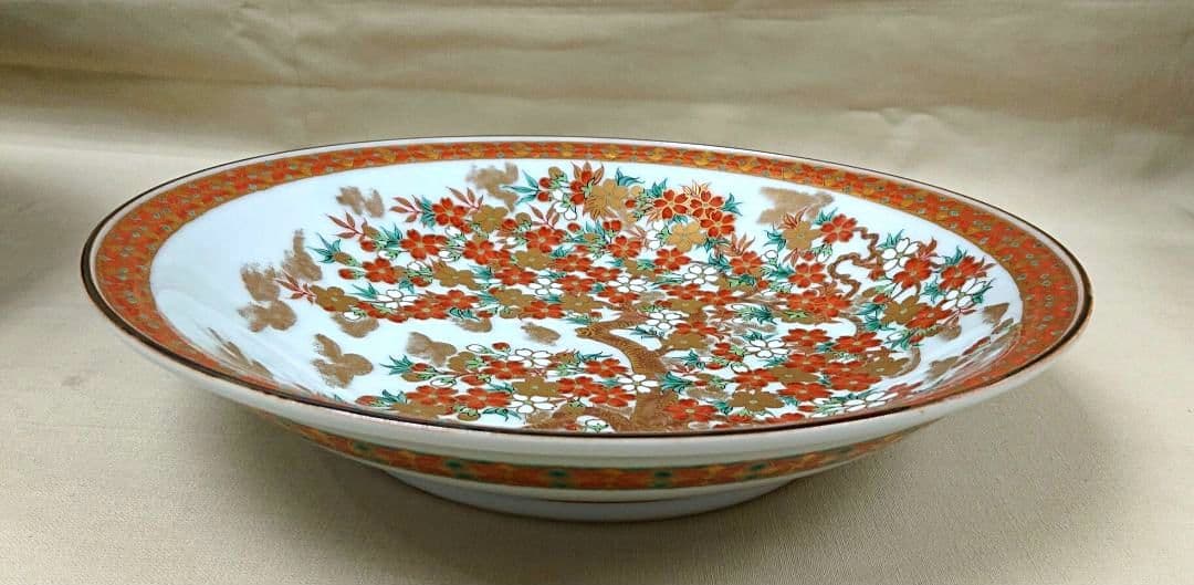 九谷焼上出喜山作飾皿