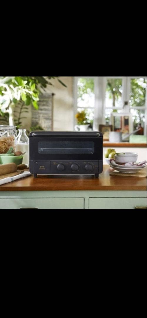 【未使用品】BRUNO スチーム&ベイクトースター ブラックBOE067-BK