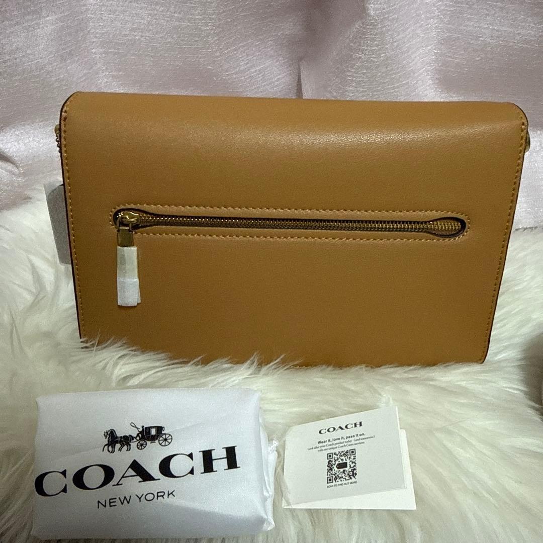 COACH ベージュ ショルダーバッグアウトレット