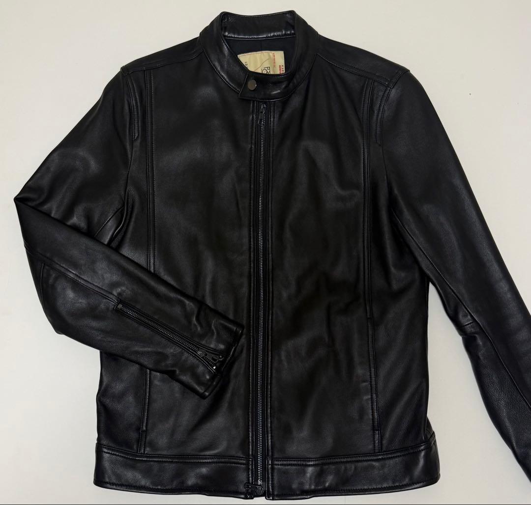 【試着のみ・定価33,000円】ナノユニバース ライダース ラムレザー本革