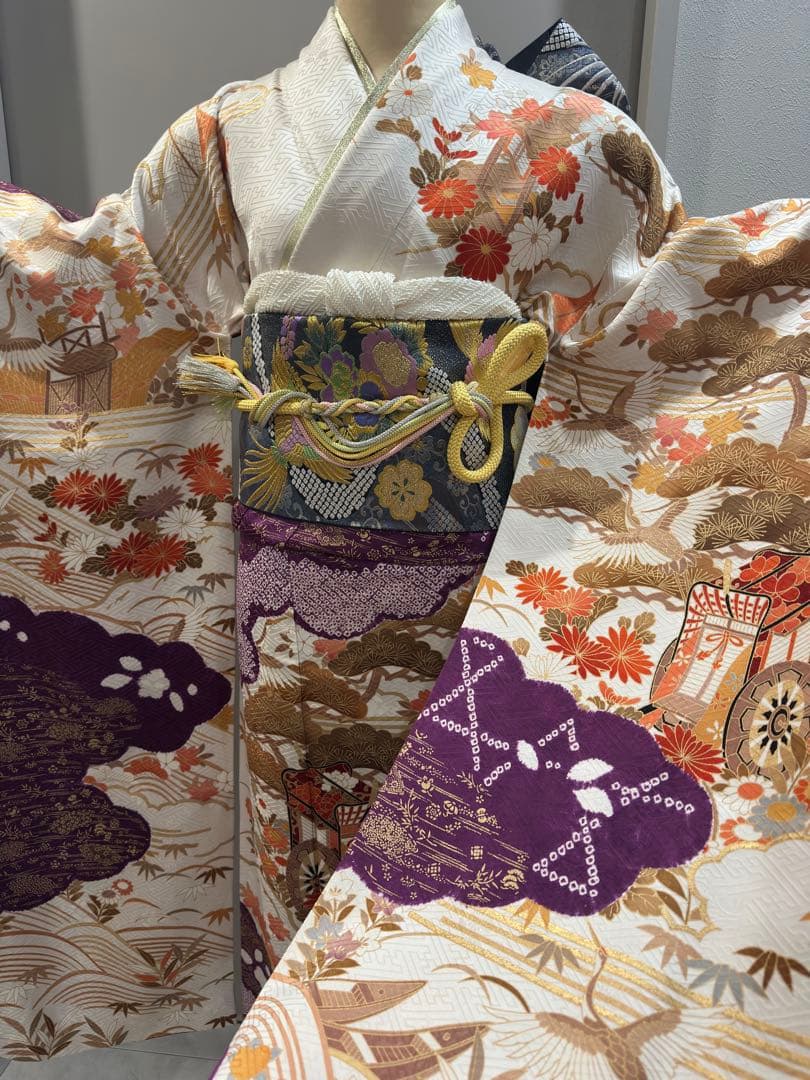 正絹　振袖　単品