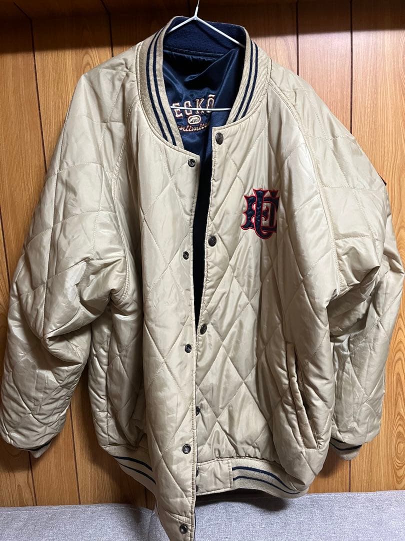 b系　ECKO UNLTD ネイビー ベージュ リバーシブル　ジャケット