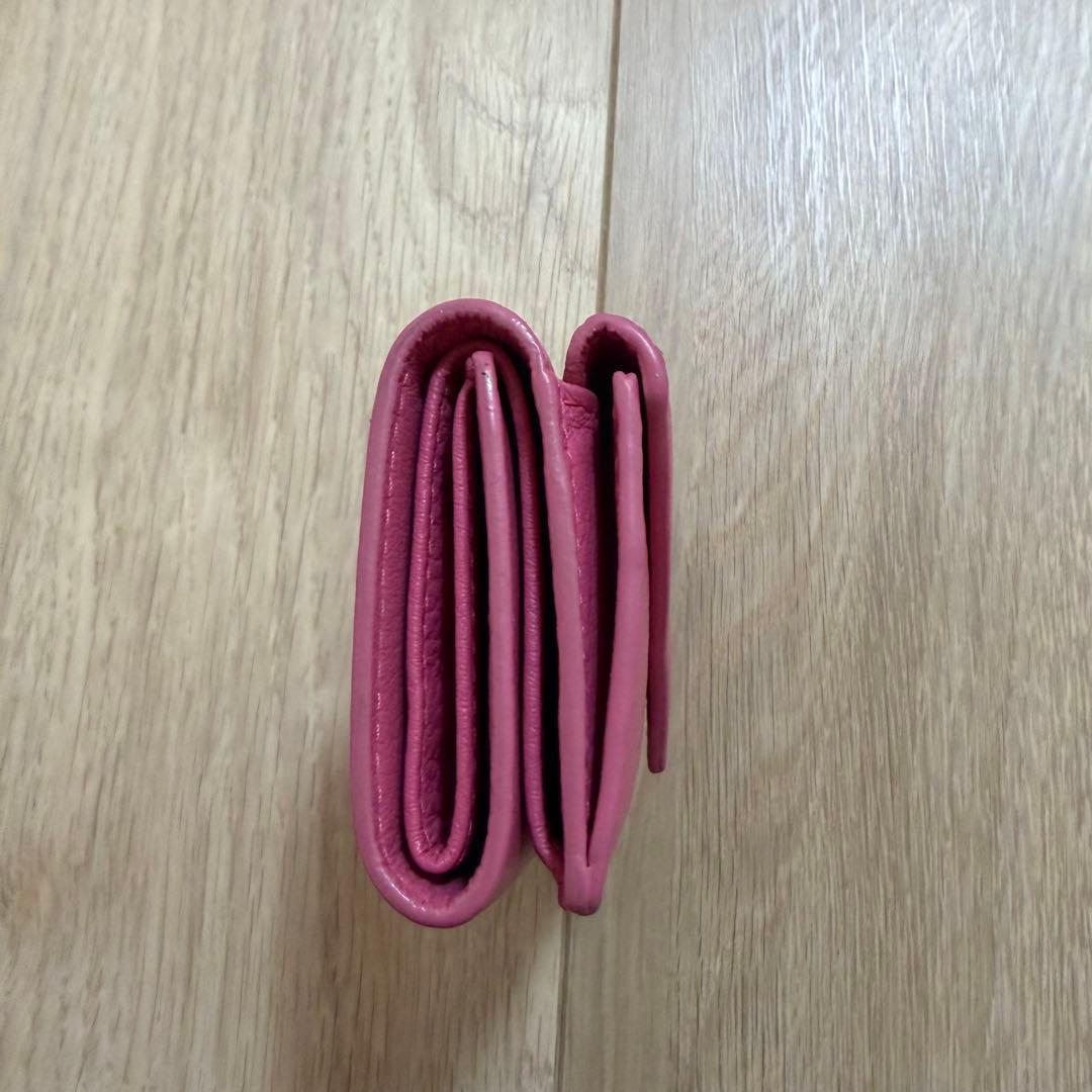 BALENCIAGA ペーパーミニウォレット　ピンク