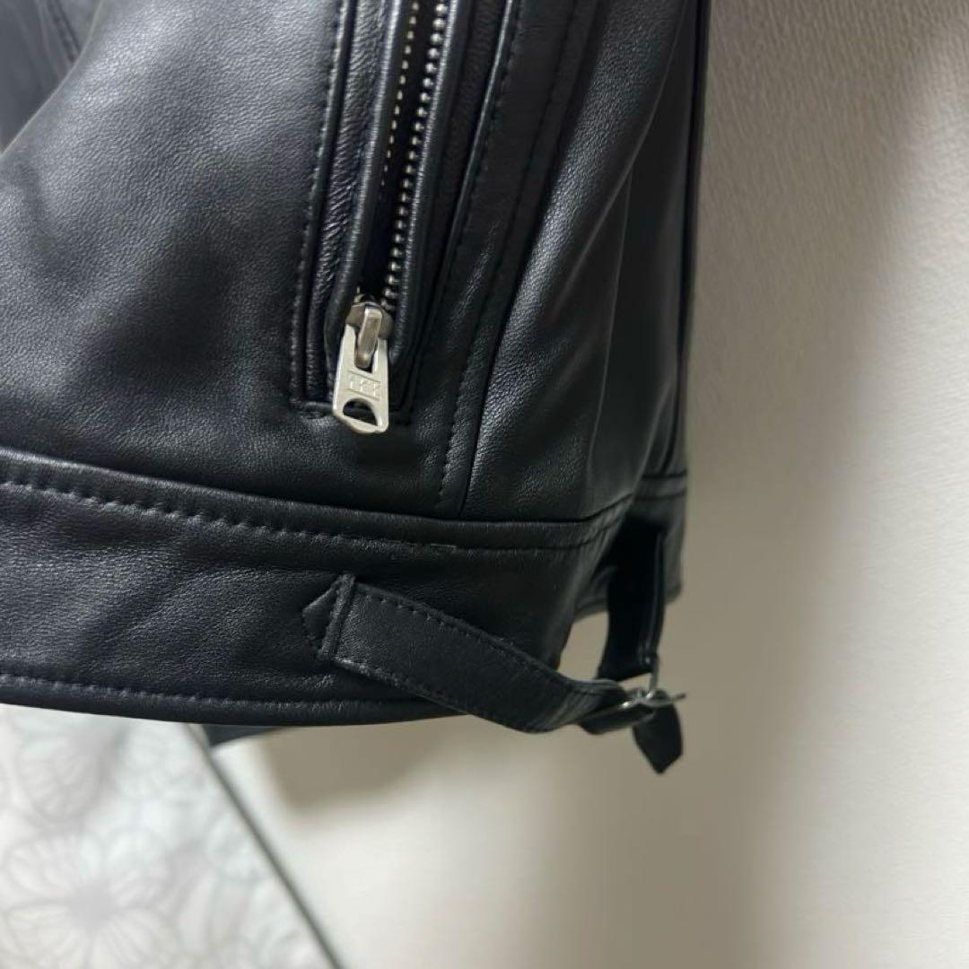 美品　BACK NUMBER ライダース ジャケット 羊革 ブラック　M