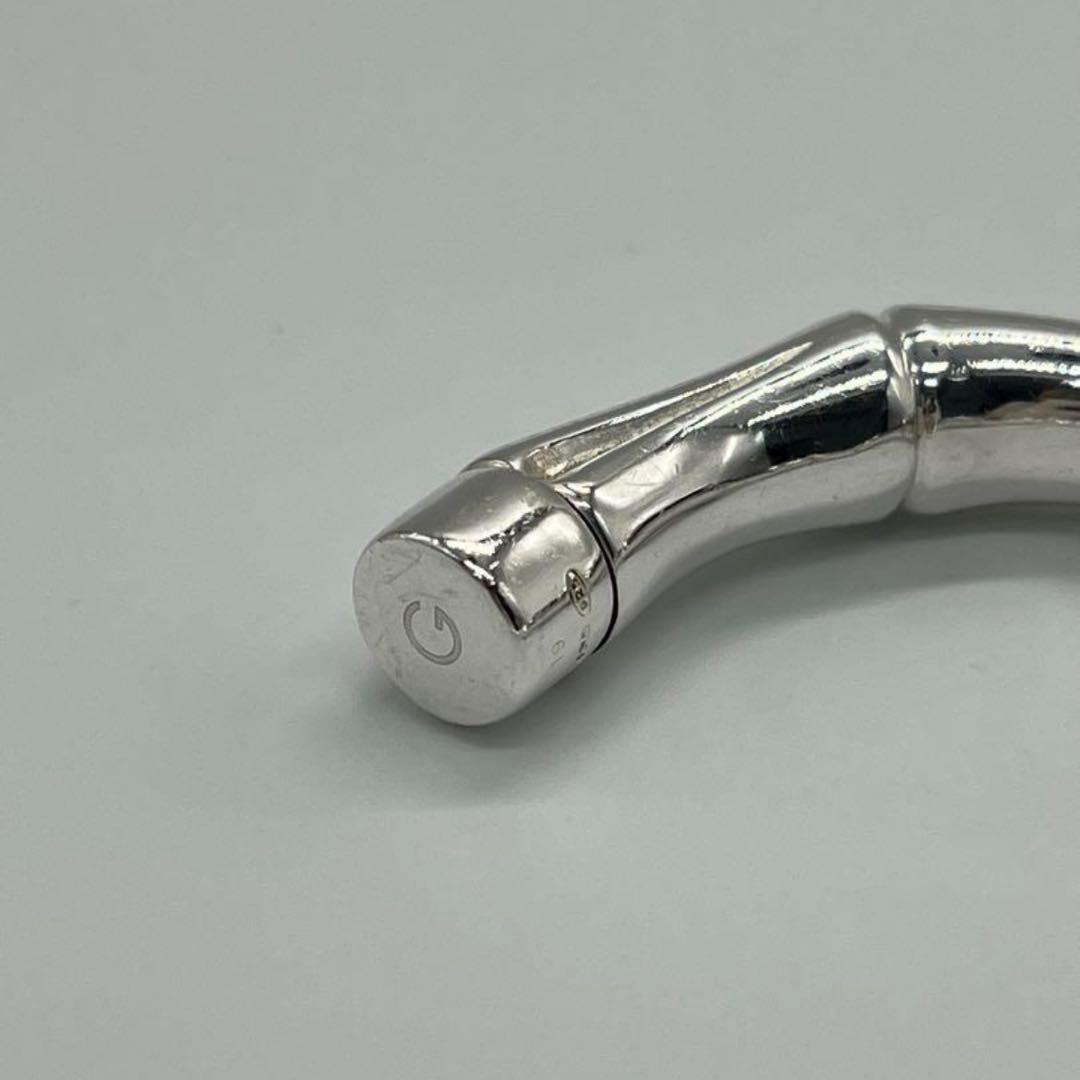 【GUCCI】グッチ シルバー バンブー バングル【付属品完備】⚠️