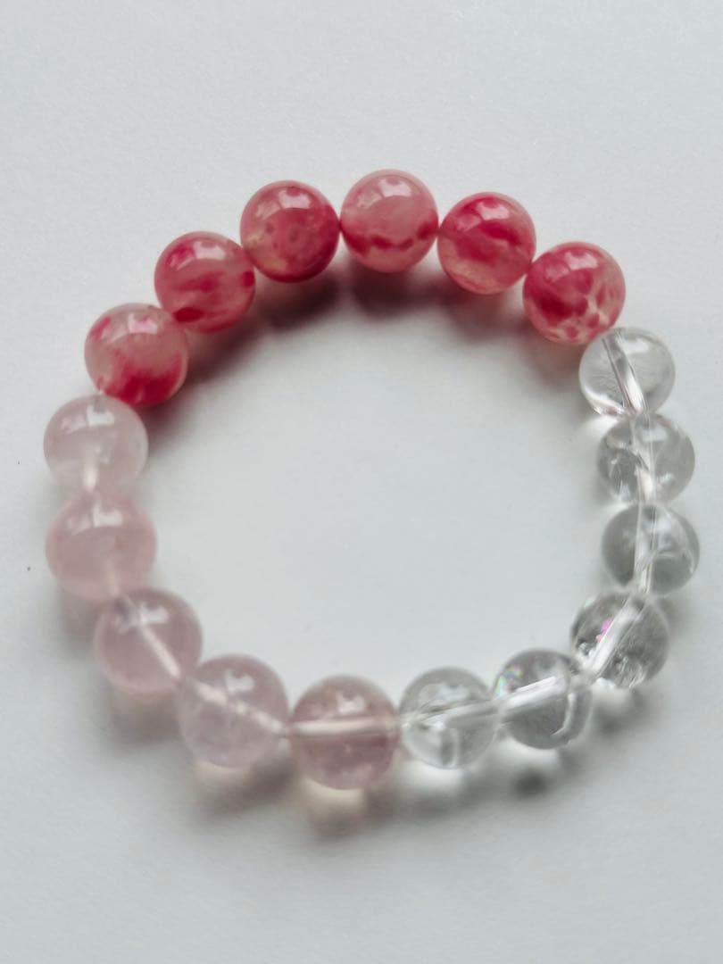 ユニドロブレスレット　ピンク系　16センチ