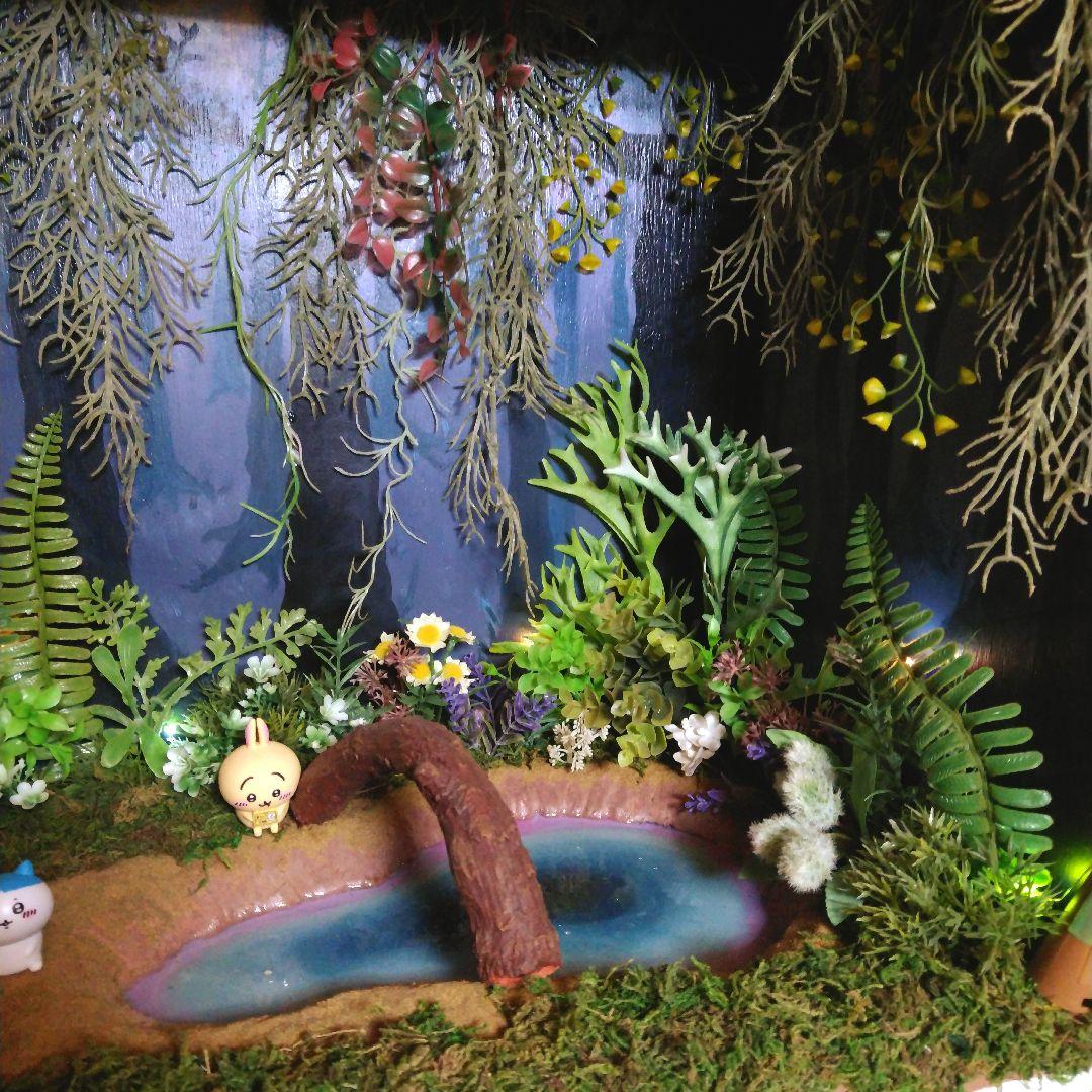 ジオラマ ちいかわの森 ライトアップ付き 特大サイズ ミニチュアハウス 箱庭