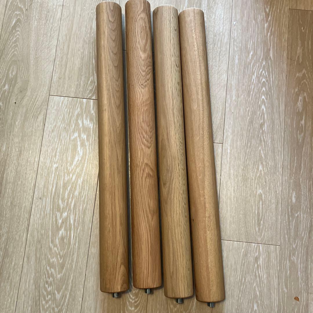 MUJI 無印良品　木製テーブル脚 4本セット ナチュラルウッド
