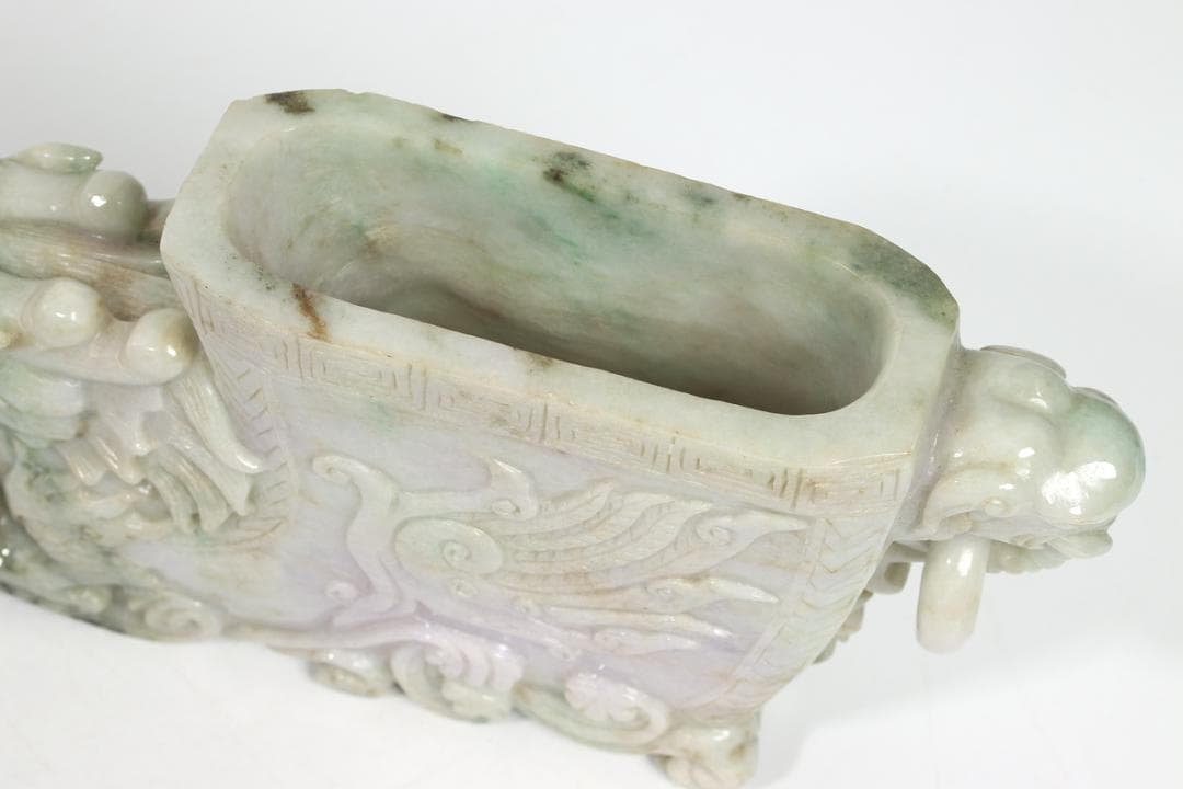 龍 彫刻品 玉石 古美術 古玩