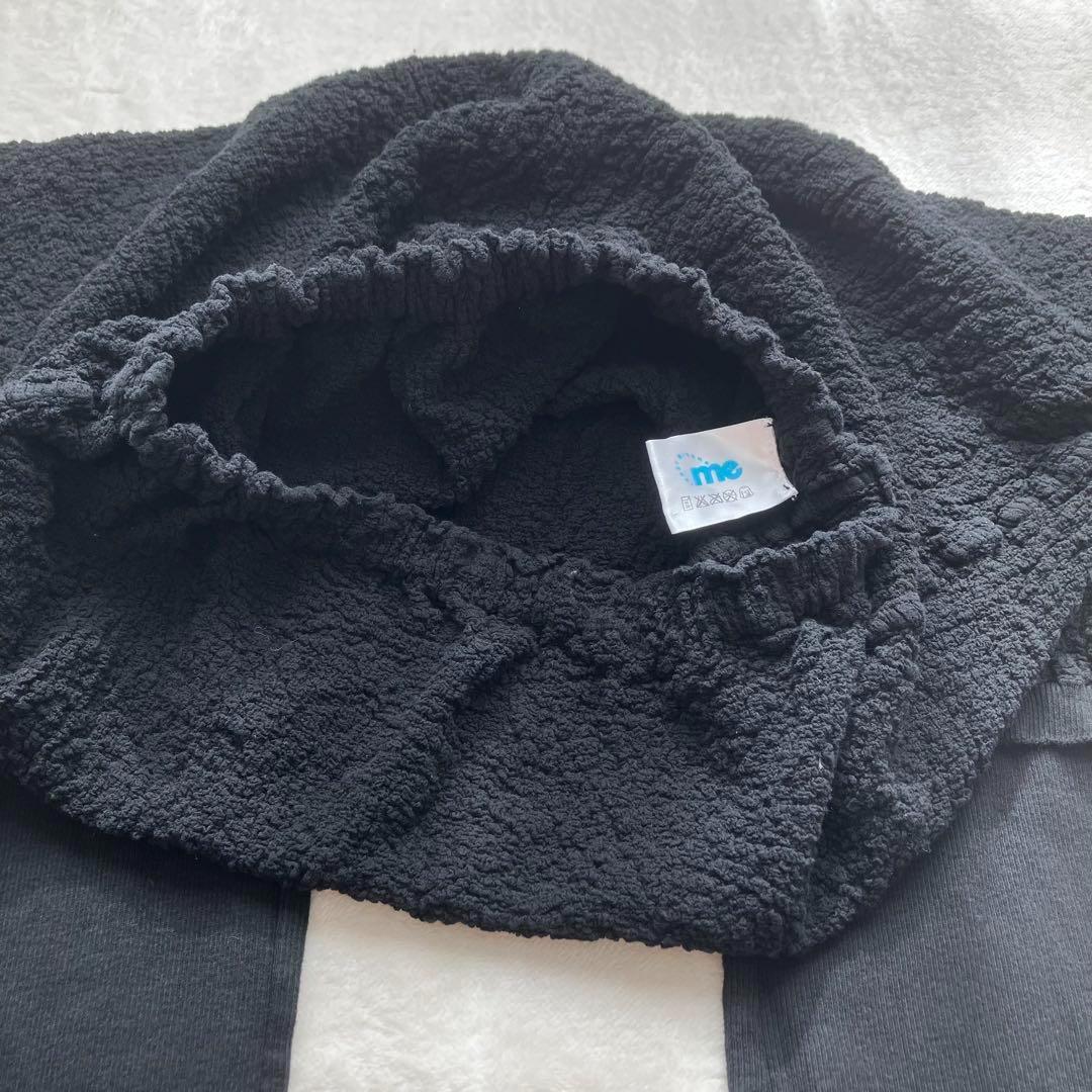 美品イッセイミヤケme 縮絨プリーツ サルエルパンツ ブラック